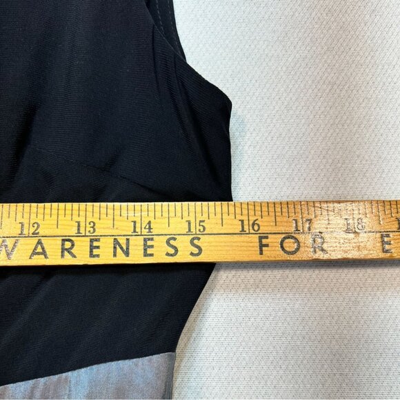 S.L. Fashions Womens Fit & Flare Party Dress Size 6 Black Metallic Sleeveless - Picture 7 of 13